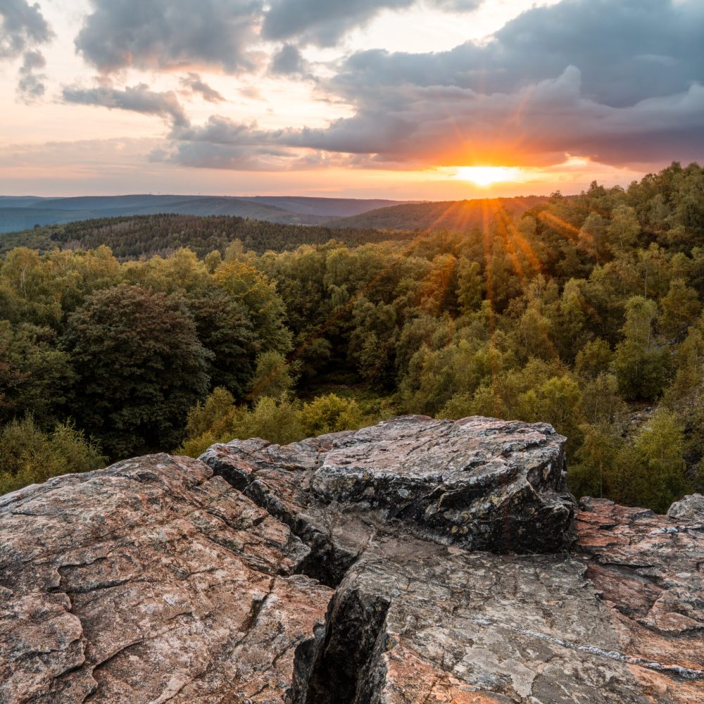 Sunset on the rocks